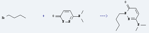 3(2H)-Pyridazinone,6-(dimethylamino)- is used to produce 2-Butyl-6-dimethylamino-2H-pyridazin-3-one by reaction with 1-Bromo-butane.